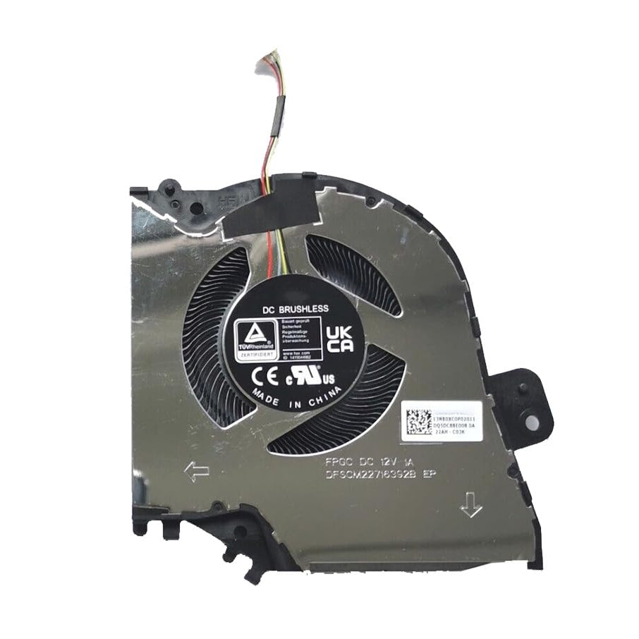 ASUS Laptop CPU Cooling Fan for StudioBook Pro 16 OLED H5600 H7600 W5600 W7600 W7600Z3A 13NB0XC0P02011 13NB0UP0P02011 DQ5DC88E008 DFSCM22716392B FPGC New DC12V