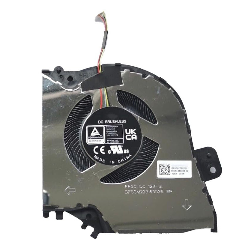 New Laptop CPU Cooling Fan for ASUS StudioBook Pro 16 OLED H5600 H7600 W5600 W7600 W7600Z3A 13NB0XC0P02011 13NB0UP0P02011 DQ5DC88E008 DFSCM22716392B FPGC DC12V