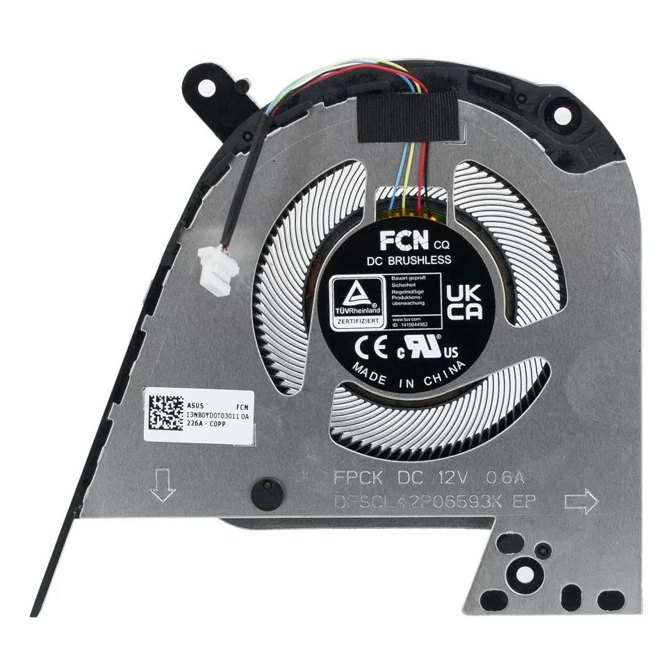 New Laptop GPU Cooling Fan for ASUS VivoBook Pro 15X OLED K6501Z K6501ZM M6501 M6501RM M6501RR 13NB0YD0T03011 DFSCL42P08593K FPCK GPU Graphics VGA Video Cooling Fan DC12V