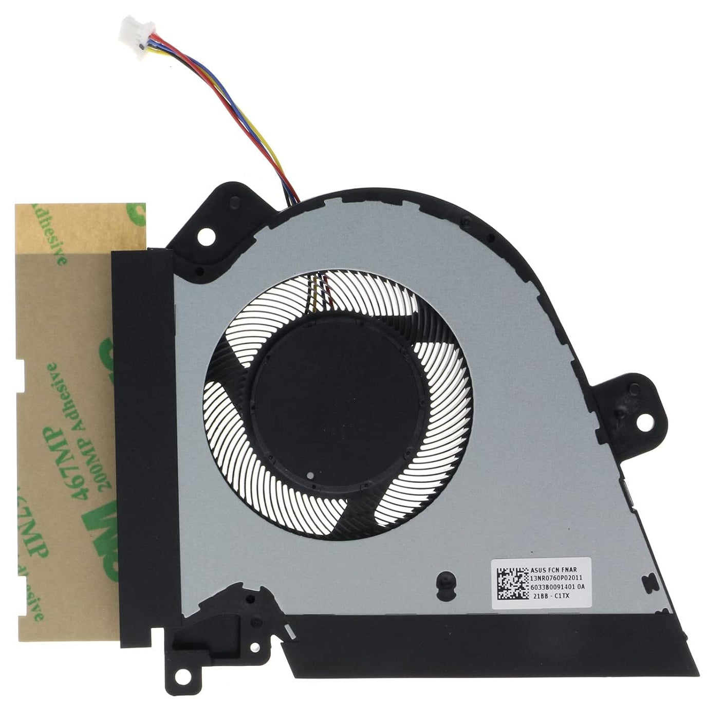 New Laptop GPU Cooling Fan for ASUS TUF Dash F15 FX516 FX516P FX516PE FX516PR RTX3070 GPU 13NR0760P02011 6033B0091401 DFSCK22D05883L FNAR DC12V (Not 5V)