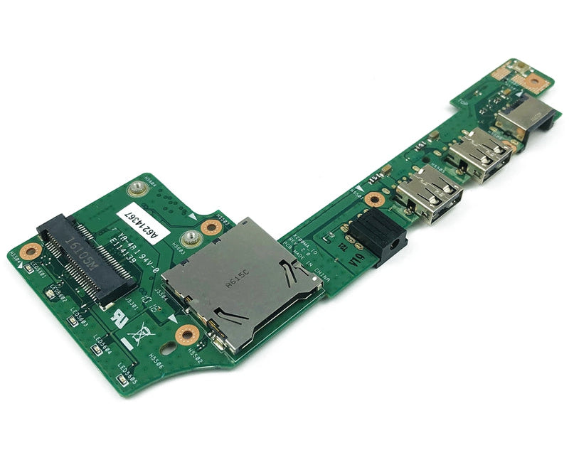 New Laptop DC In Power Jack Charging Port USB Connector Audio LAN SD Card Reader IO Board for ASUS VivoBook X200C X200CA X200M X200MA 60NB02X0-IO1070 60NB02X0-IO1020 60NB04U0-IO1020 33EX8IB0000 33EX8IB0040