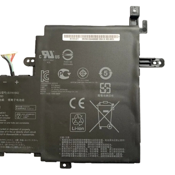 New Genuine Laptop Battery Pack for ASUS VivoBook S15 K513 M513 S513 X513EA X531EP X513EQ S530F S530FA K531F K531FA K531FL S531F S531FA S531FL X531F X531FA X531FL V531FA V531FL S550F S550FL V5050E V5050EA 0B200-03440000 3ICP5/57/80 B31N1842 Original 42Wh 11.52V