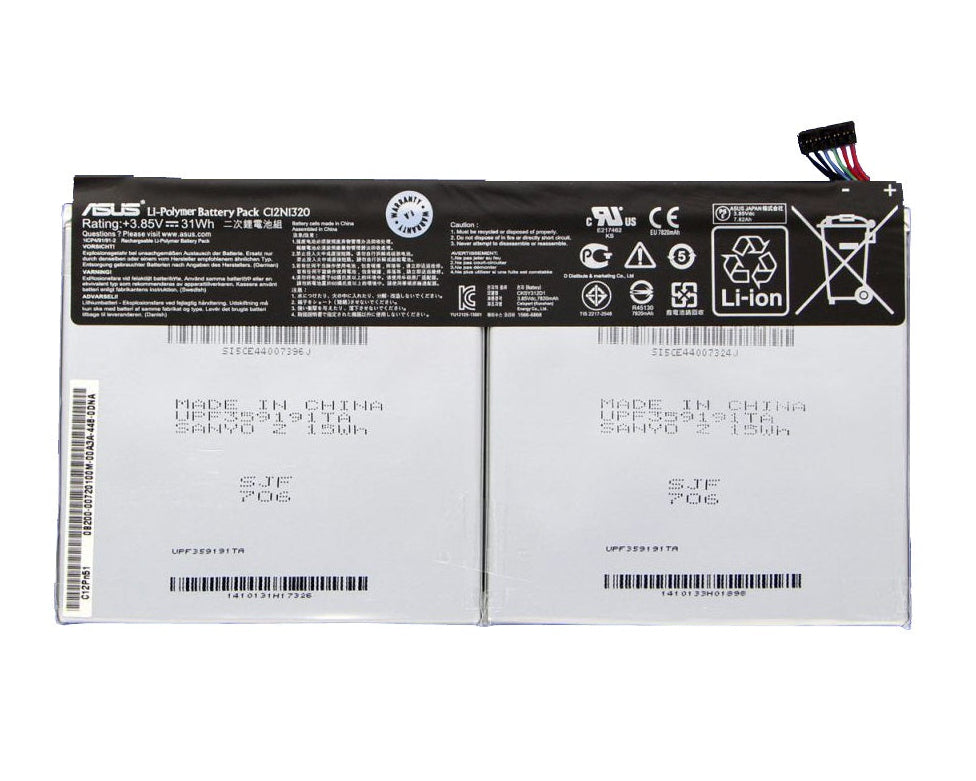 New Genuine Battery Pack for ASUS Transformer Book T100T T100TA T100TA-C1 Tablet PC 0B200-00720300 C12N1320 Original 31Wh 3.8V