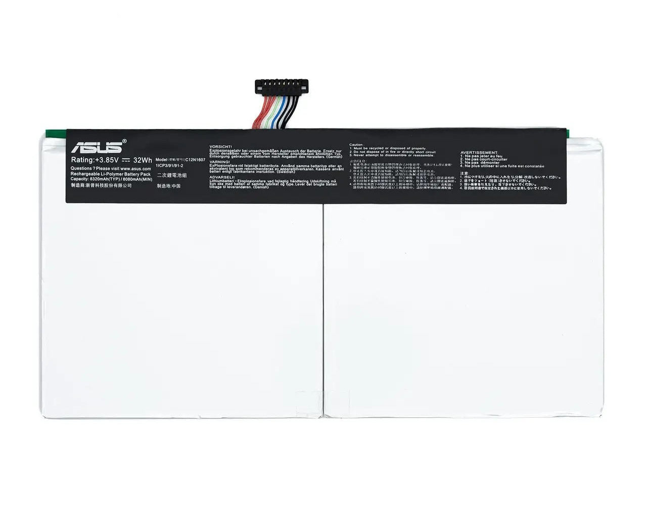 New Genuine Battery Pack for ASUS Transformer Mini T102H T102HA T103HA Tablet PC 0B200-02230000 0B200-02230100 1ICP3/91/91-2 C12N1607 Original 32Wh 3.8V