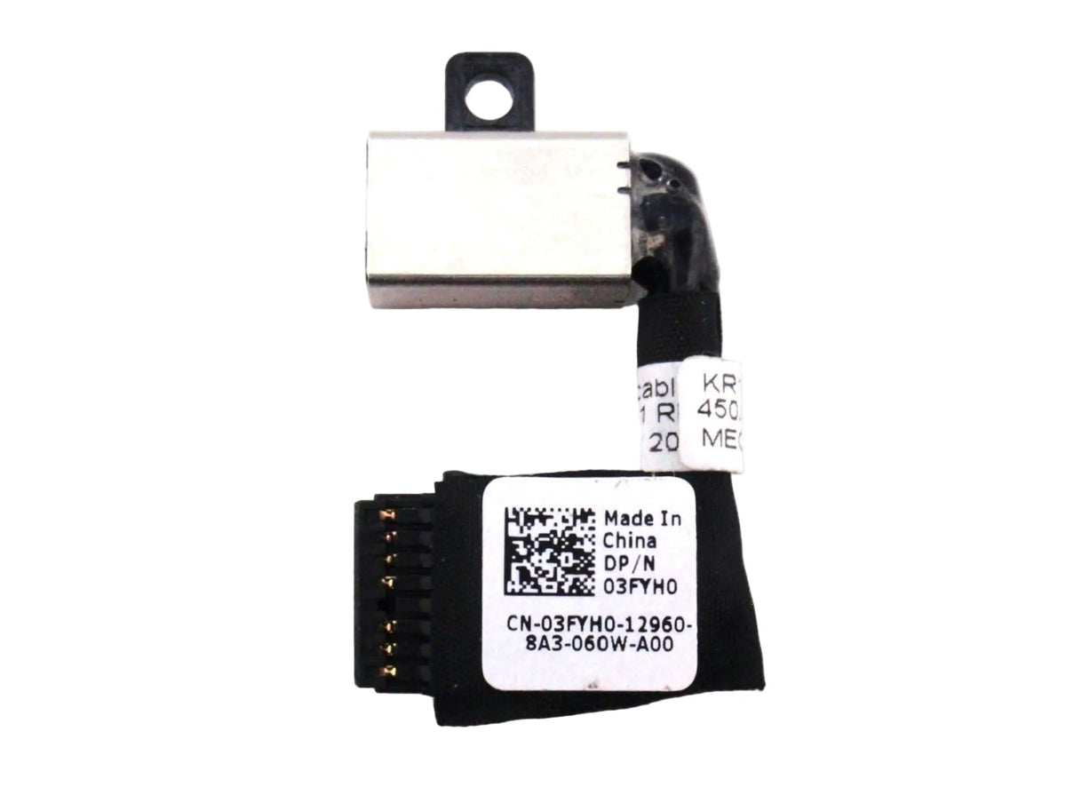 New Laptop DC In Power Jack Charging Port Connector Socket Cable for Dell Inspiron 13 7370 7373 13-7370 13-7373 450.0B502.0001 450.0B502.0011 3FYH0 03FYH0