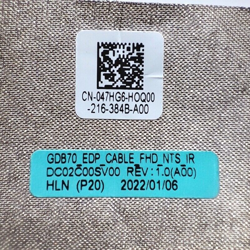 Dell Laptop LCD Display Cable for Precision 7550 7760 047HG6 47HG6 DC02C00SV00 New LCD LED EDP Video Screen IR Cable Non-Touch GDB70 FHD NTS