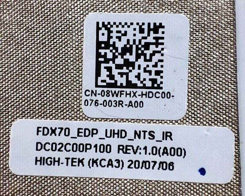 New Laptop LCD LED LVDS EDP Non-Touch Screen Display Video IR Cable for Dell Precision 7750 M7750 8WFHX DC02C00P100 08WFHX FDX70 UHD NTS 4K 40-Pin