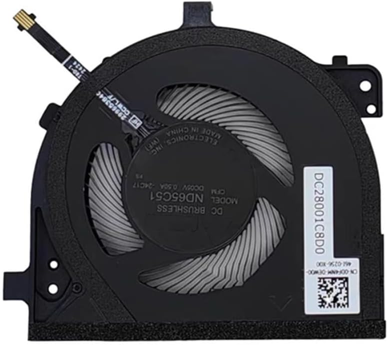 New Replacement Laptop Cooling Fan for Dell Pro 13 Premium PA13250 DF4NM 0DF4NM DC28001C8D0 DC28001C8S0 ND65C51-24C17 EG50040S1-C016-S9A DC5V