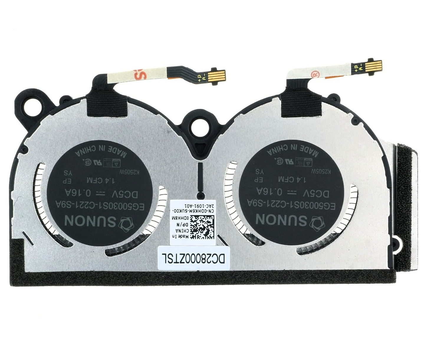 New Laptop Dual CPU Cooling Fan for Dell Latitude 9330 2-in-1 DHK6M 0DHK6M DC28000ZTDL DC28000ZTUO ND55C0E-21H20 BN8505S5H-000P DC5V