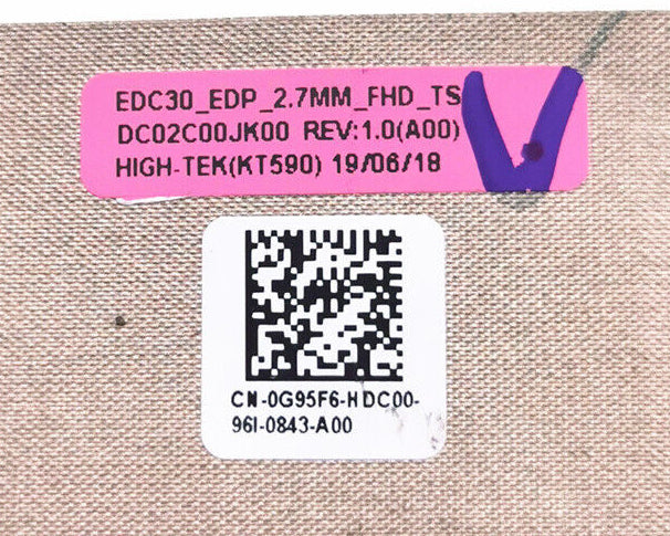 New Laptop LCD LED Touch Screen Display Video Flex Cable for Dell Latitude 7300 E7300 G95F6 0G95F6 DC02C00JK00 FHD EDC30 40-Pin TS
