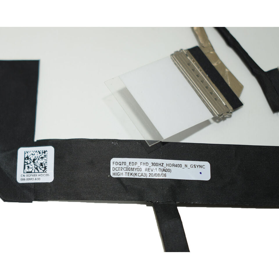 Dell New LCD LED EDP Display Video Screen Cable FDQ70 FHD Alienware Area-51m R2 ALWA51M 0GF49X DC02C00MY00 GF49X