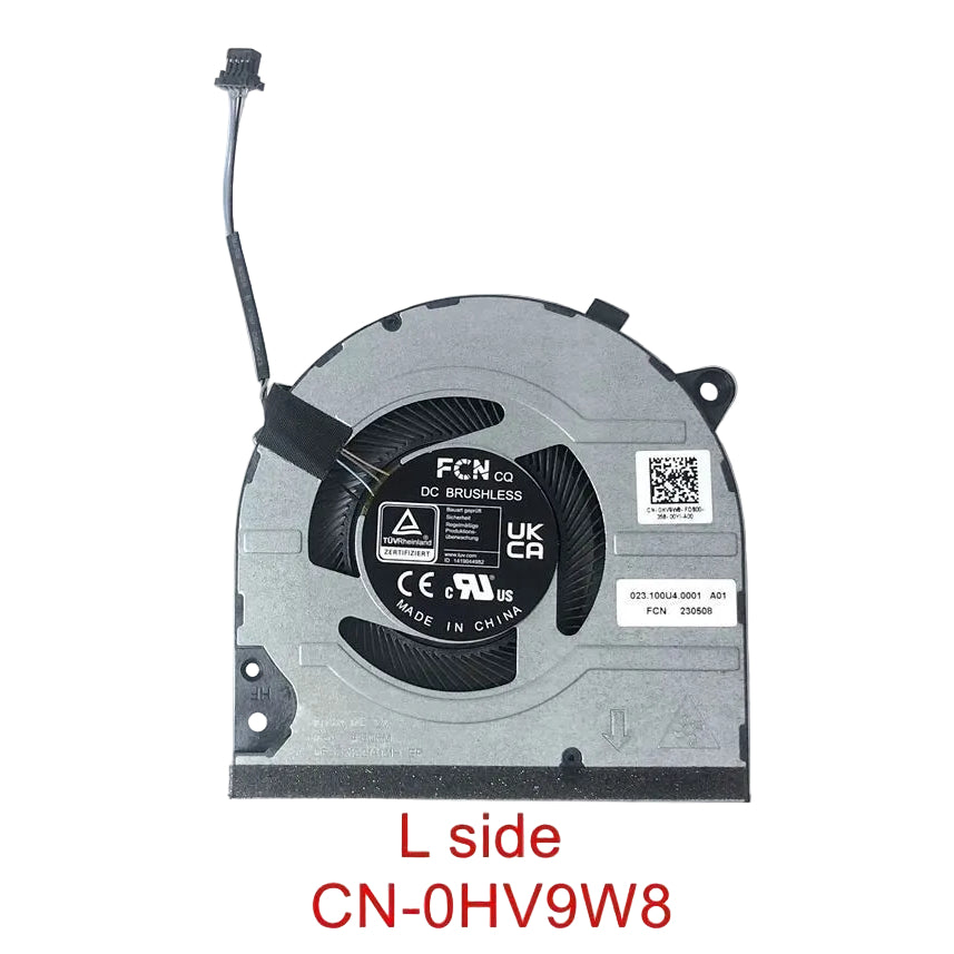 New Laptop GPU Cooling Fan for Dell G15 5530 G16 7630 2023 G15-5530 G16-7630 023.100U4.0001 DFS5K12214161H FQ6Q B6507ASHNF2201TN HV9W8 0HV9W8 GPU Graphics VGA Video Cooling Fan DC5V (Not 12V)