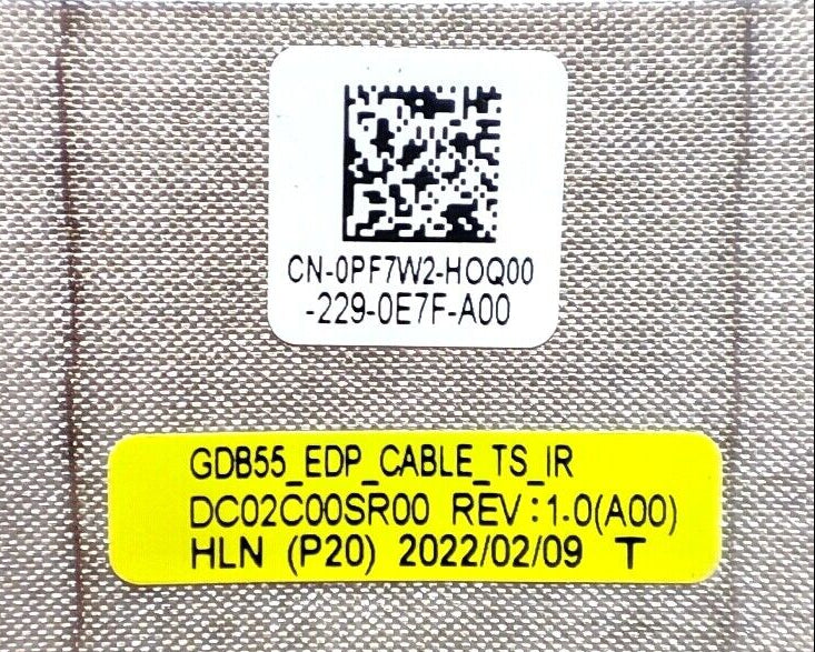 New Dell Laptop LCD LED LVDS EDP Touch Screen Display Video IR Cable for Precision 7550 7560 LCD DC02C00SR00 PF7W2 0PF7W2 GDB55 TS