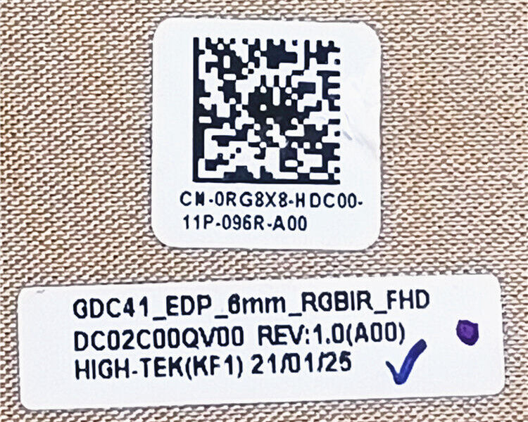 New Laptop LCD LED LVDS EDP Display Video Screen RGB IR Cable for Dell Latitude 14 7420 14-7420 7420S E7420 E7420S 2-in-1 DC02C00QV00 RG8X8 0RG8X8 GDC41 6mm FHD