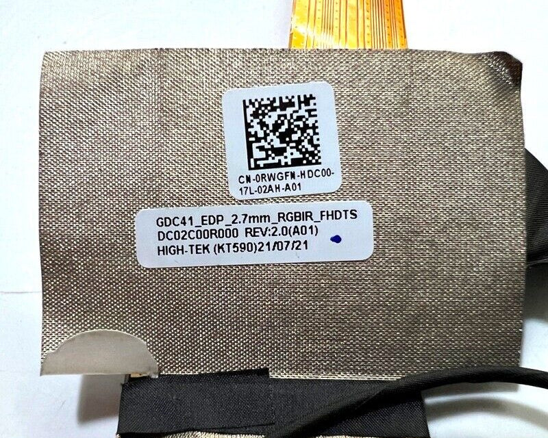 New Laptop LCD LED LVDS EDP Touch Screen Display Video RGB IR Flex Cable for Dell Latitude 14 7420 14-7420 E7420 Latitude 14 7420 E7420 DC02C00R000 02C3N0 2C3N0 RWGFN 0RWGFN GDC41 2.7mm FHD TS