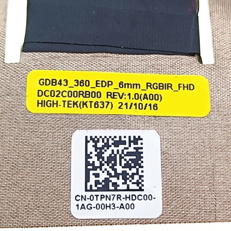 Dell Laptop LCD Display Cable for Latitude 14 7420 7420S E7420 E7420S 2-in-1 DC02C00RB00 TPN7R 0TPN7R New LED LVDS EDP Video Screen RGB IR Cable GDB43 6mm FHD