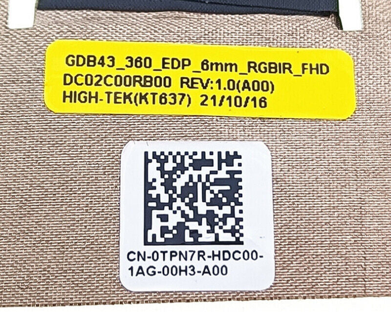 New Laptop LCD LED LVDS EDP Display Video Screen RGB IR Flex Cable for Dell Latitude 14 7420 7420S E7420 E7420S 2-in-1 DC02C00RB00 TPN7R 0TPN7R GDB43 6mm FHD