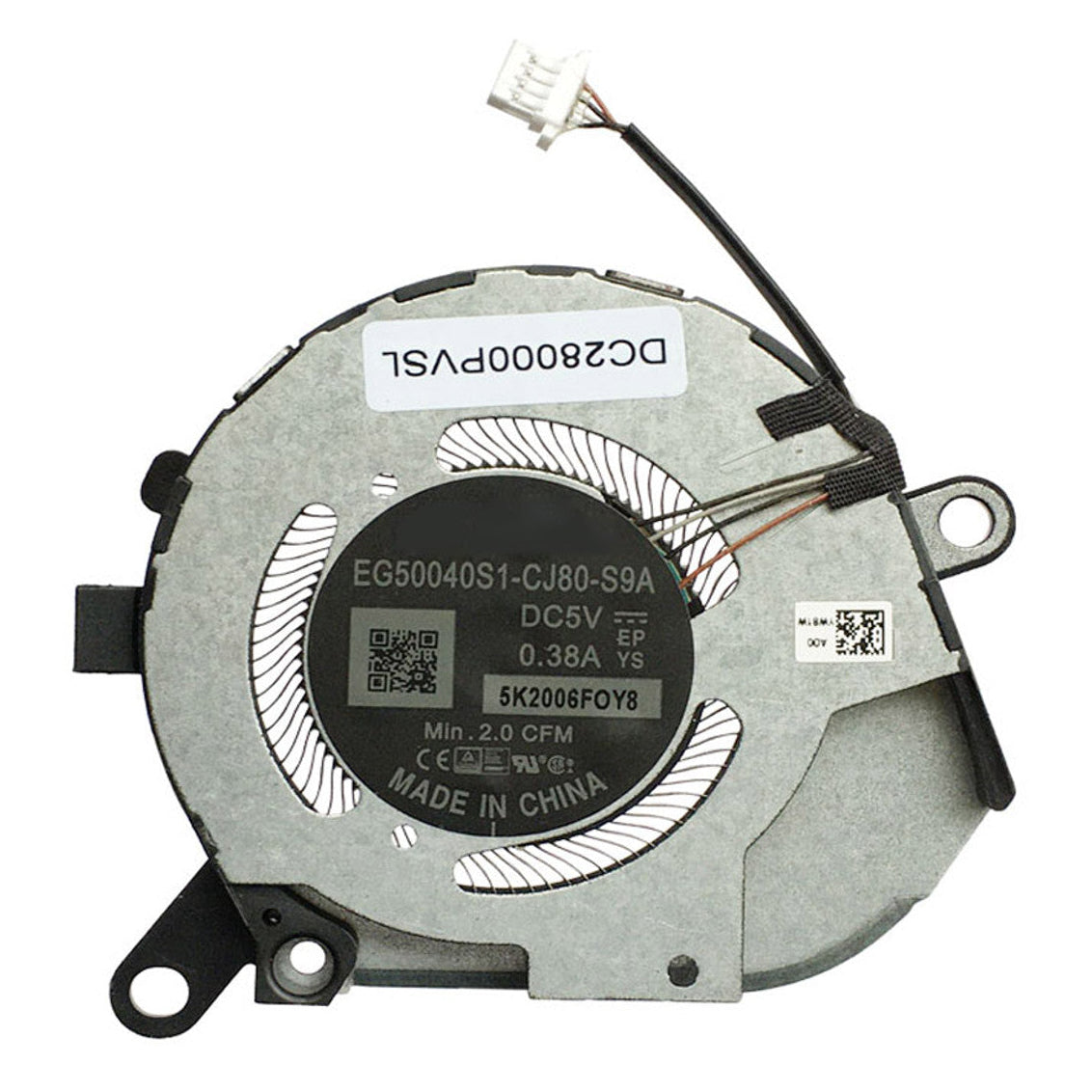 New Laptop CPU GPU Cooling Fan for Dell Latitude 7310 2-in-1 DC28000PVDL DC28000PVSL DC28000PVS0 ND55C61-19H19 EG50040S1-CJ80-S9A YW81W 0YW81W DC5V 0.38A