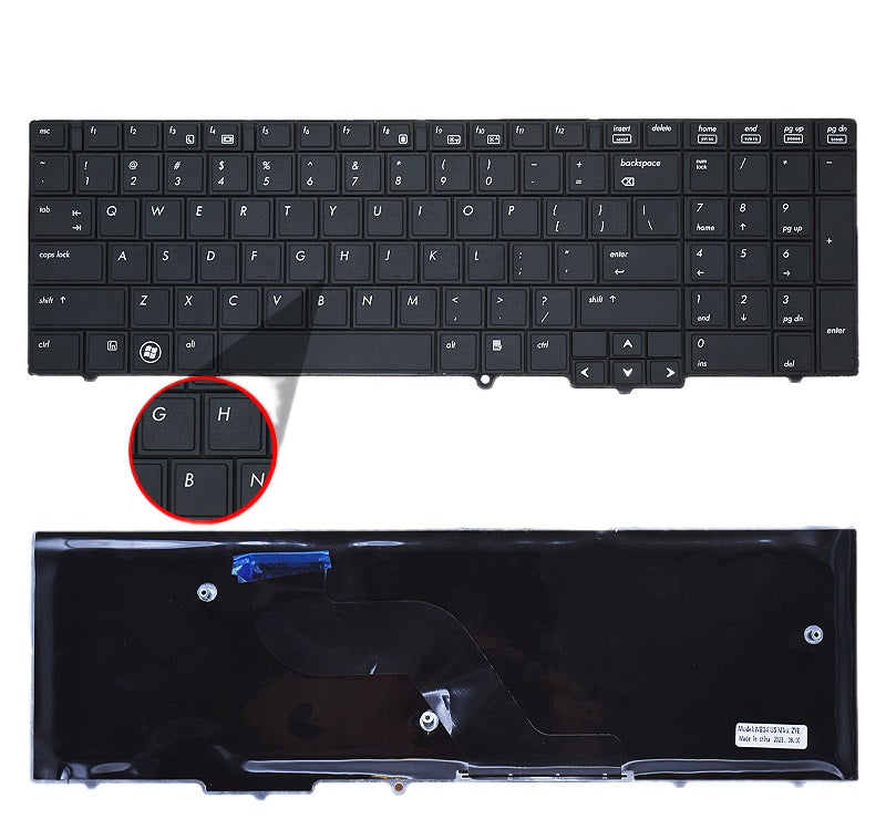 HP Laptop Keyboard US English No Pointstick for ProBook 6540b 6545b 6550b 6555b 6037B0046701 6037B0050201 V103226BS1 V103202BS1 613386-001 609877-001 New