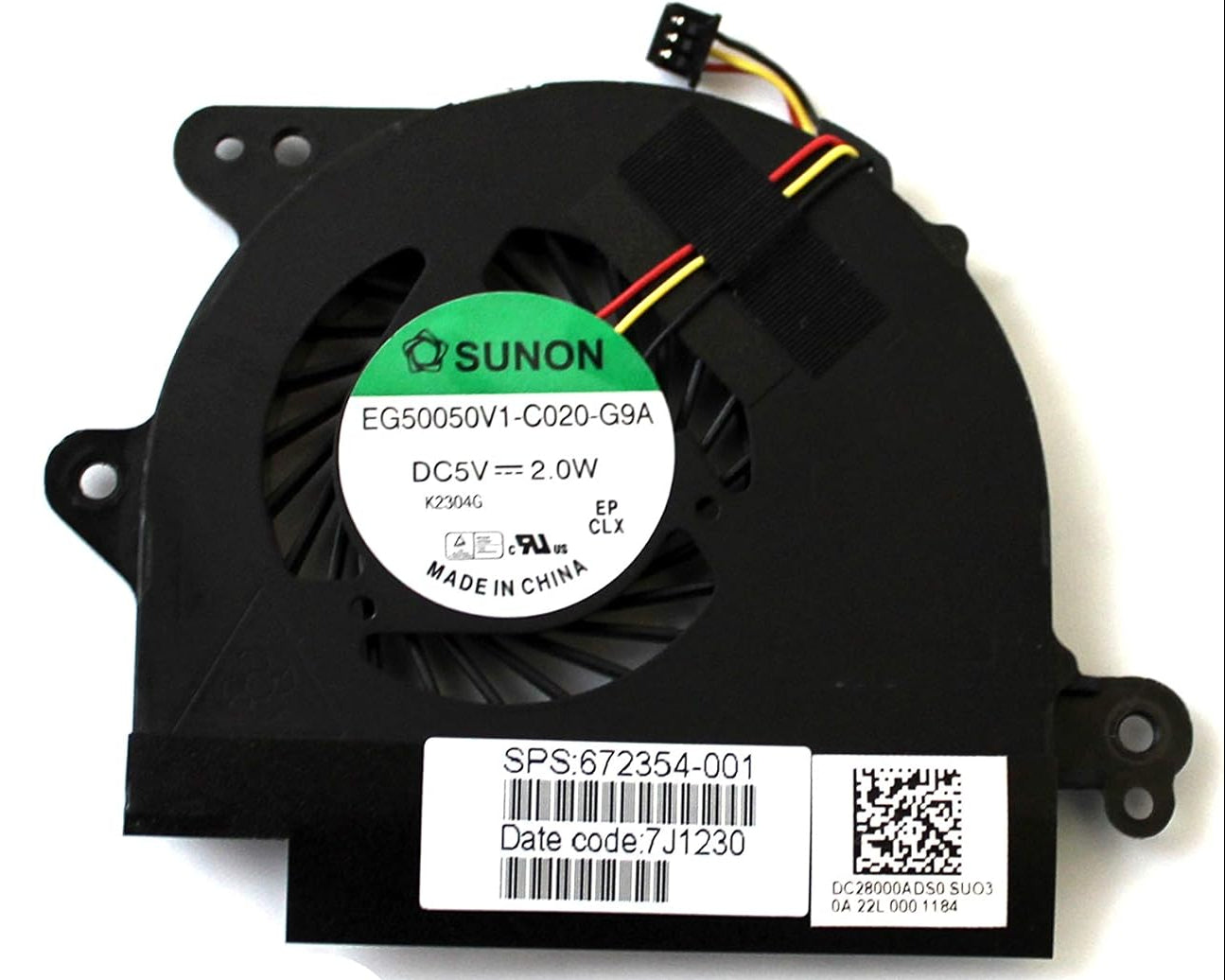 New Laptop CPU Cooling Fan for HP Folio 13 13-1000 13-2000 672354-001 EG50050V1-C020-G9A UMA