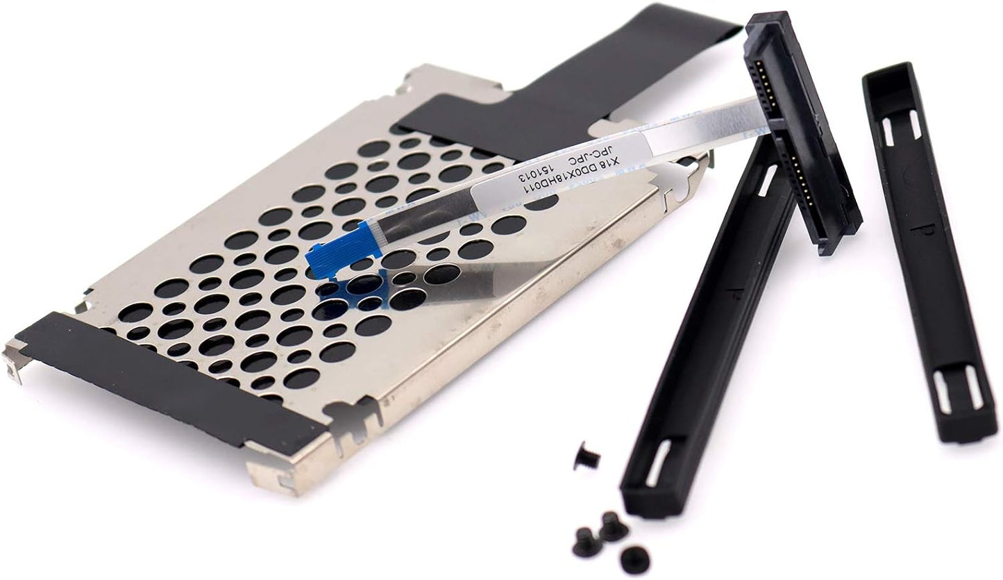 Laptop Hard Drive HDD SSD SATA IO Connector Cable Tray Carrier Enclosure Kit for HP Pavilion 15-AB 15-AK 15-AN 15T-AB 15Z-AB 17-G 17T-G ENVY 17-S 17T-S DD0X18HD011 DD0X18HD031 814973-001 809296-001 X18