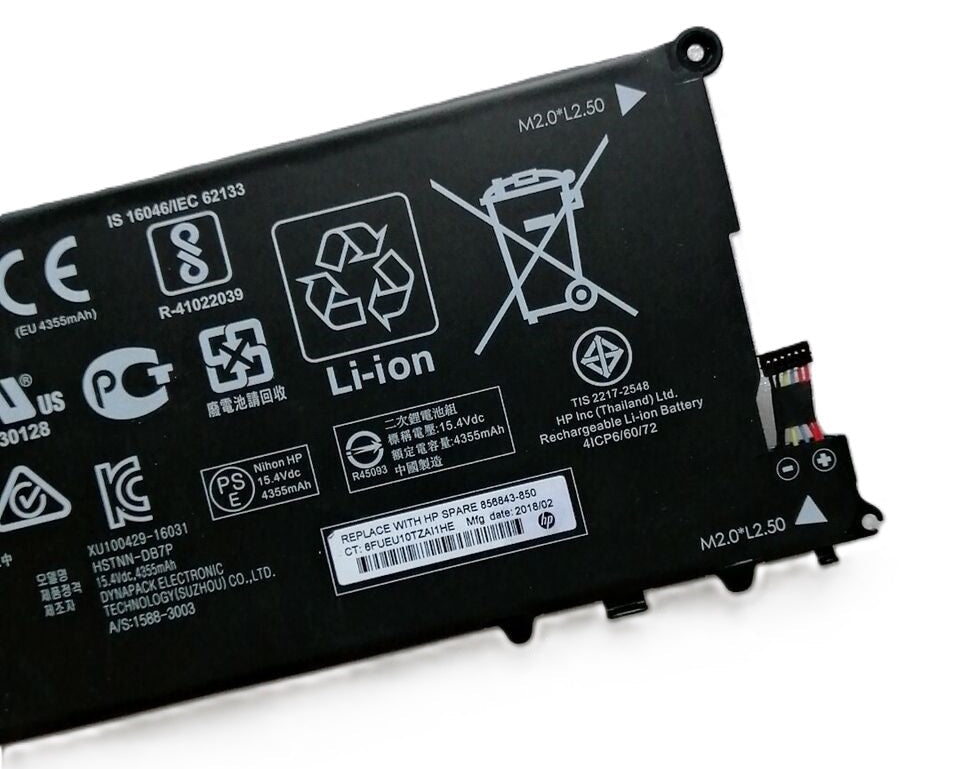 New Genuine Laptop Battery Pack for HP ZBook X2 G4 X2G4 DN04XL 856301-2C1 856843-850 856843-855 4ICP6/60/72 HSTNN-DB7P HSN-Q01C Original 70Wh 15.4V