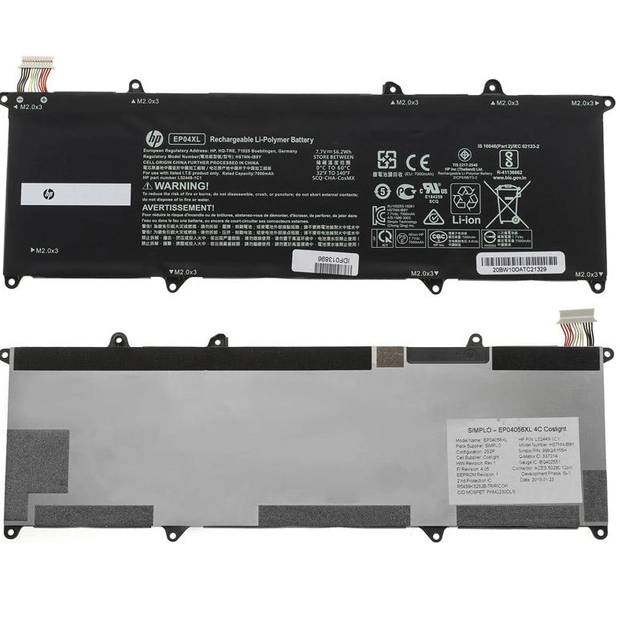 New Genuine Laptop Battery Pack for HP Elite Dragonfly G1 2019 G2 2020 EP04XL L52448-1C1 L52448-241 L52581-005 HSTNN-DB9J HSTNN-IB8Y Original 56.2Wh 7.7V