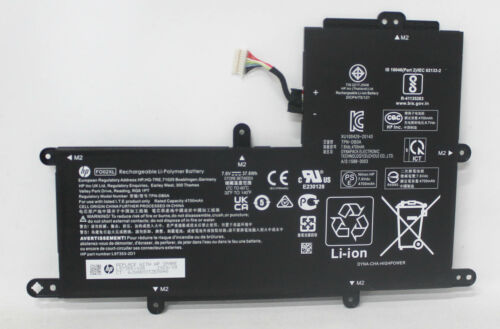 New Genuine Laptop Battery Pack for HP Chromebook 11A 11A-NA 11A-NA0001NI 11A-NA0002NI 11A-NA0002MU 11A-NA0010NR 11A-NA0030NR 11A-NA0500SA 11A-NA0800NO 11A-NA0200ND FO02XL FO02037XL-PL L97353-2C1 L97353-2D1 L97355-005 2ICP4/75/121 TPN-DB0A TPN-DBOA Original 7.6V 37.6Wh 4700mAh
