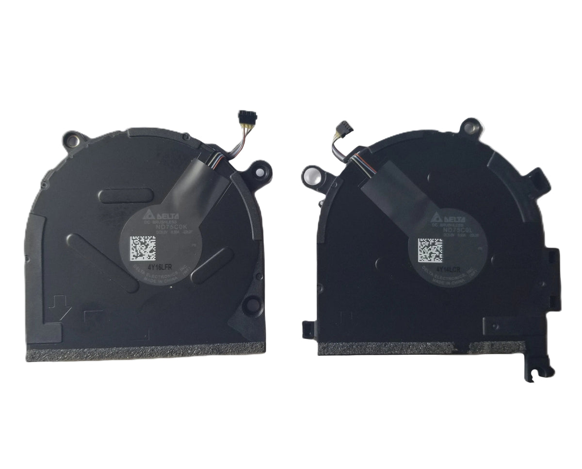 New Replacement Laptop CPU Processor and GPU Graphics Cooling Fans for HP Spectre x360 14-EU 2-in-1 TPN-Q292 N76780-001-FANS ND75C0K-22L07 ND75C0L-22L08 DC5V