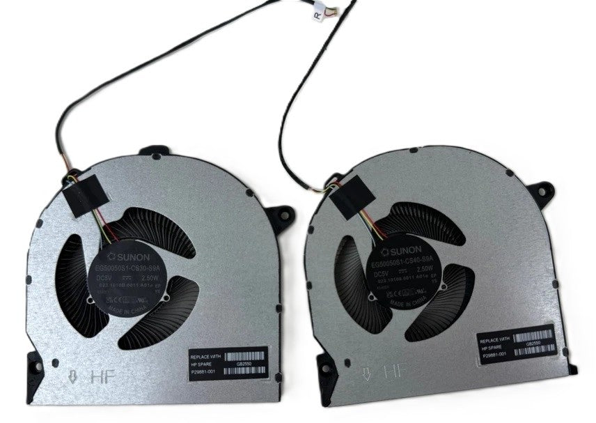 New Laptop CPU and GPU Fans for HP OmniBook 7 NGAI 17-DC 17-DD TPN-W168 P29881-001 EG50050S1-CS30-S9A EG50050S1-CS40-S9A DFS5L22H15B85Q F24049 DFS5L22H15B85Q F24054 DC5V
