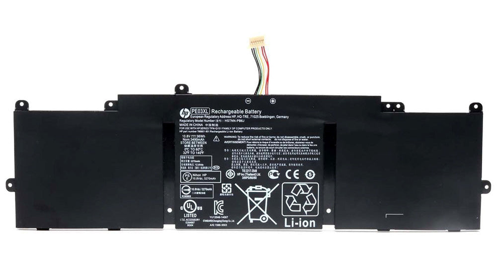 New Genuine Laptop Battery Pack for HP Chromebook 210 G1 210G1 11 G3 G4 11G3 11G4 CB11B3 CB11G4 Chromebook 11-2100nr 11-2101tu 11-2100nd 11-2110nr 11-2102tu 11-2101nf 11-2103tu 11-2104tu 11-2199nf Chromebook N6R30AA N6R26AA N6R32AA N1C10UA N6R28AA PE03XL PE03 767068-005 766801-421 766801-851 HSTNN-LB6M HSTNN-PB6J Original 11.1V 36Wh 3500mAh