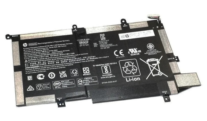 New Genuine Laptop Battery Pack for HP Spectre x360 Convertible 14-EA 14T-EA HSTNN-DB9Z L97352-2D1 L97357-005 WS04XL Original 66.52Wh 7.7V