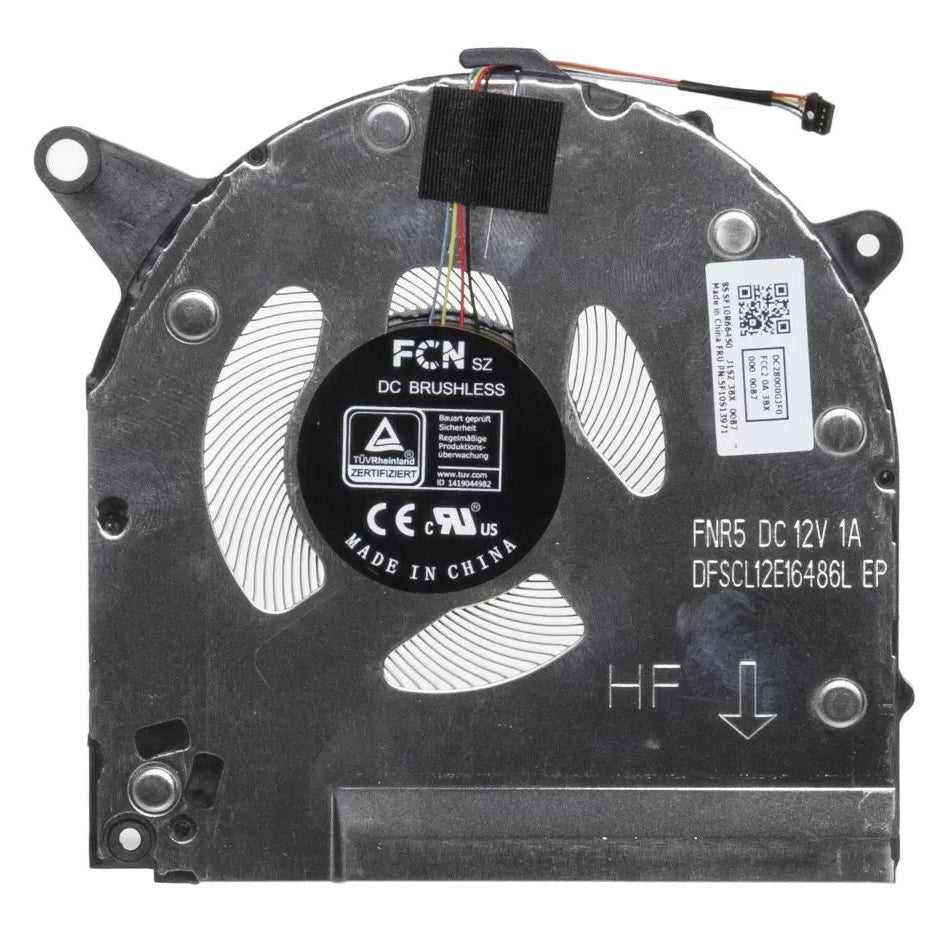 New Laptop CPU Processor Cooling Fan for Lenovo Legion S7-15ACH6 82K8 Legion Slim 7 15ACH6 Gen 6 G6 2021 R9000X Y9000X 2021 5F10S13971 5F10S13971 5F10S13972 DFSCL12E16486L FNR5 DC12V Year 2021 Only