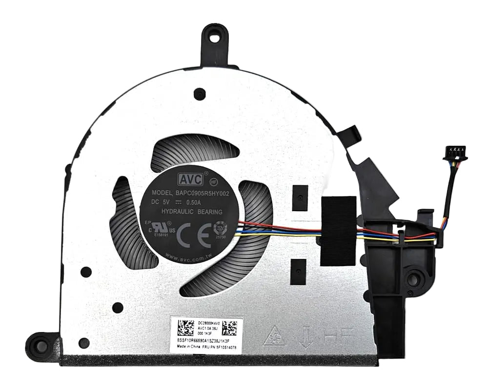 New Laptop CPU Cooling Fan for Lenovo IdeaPad Slim 3 14IRU8 82XA 15ABR8 15AMN8 15IAH8 15IAN8 15IRH8 15IRU8 16ABR8 16IAH8 16IRH8 16IRU8 5F10S14077 5F10S14072 5F10S14219 DC28000K4D0 DC28000K4F0 DC28000K4V0 DC28000K3V0 NS85C75-22F28 BAPC0905R5HY002 BAPC0805R5HY004 5F10S14077 DC5V