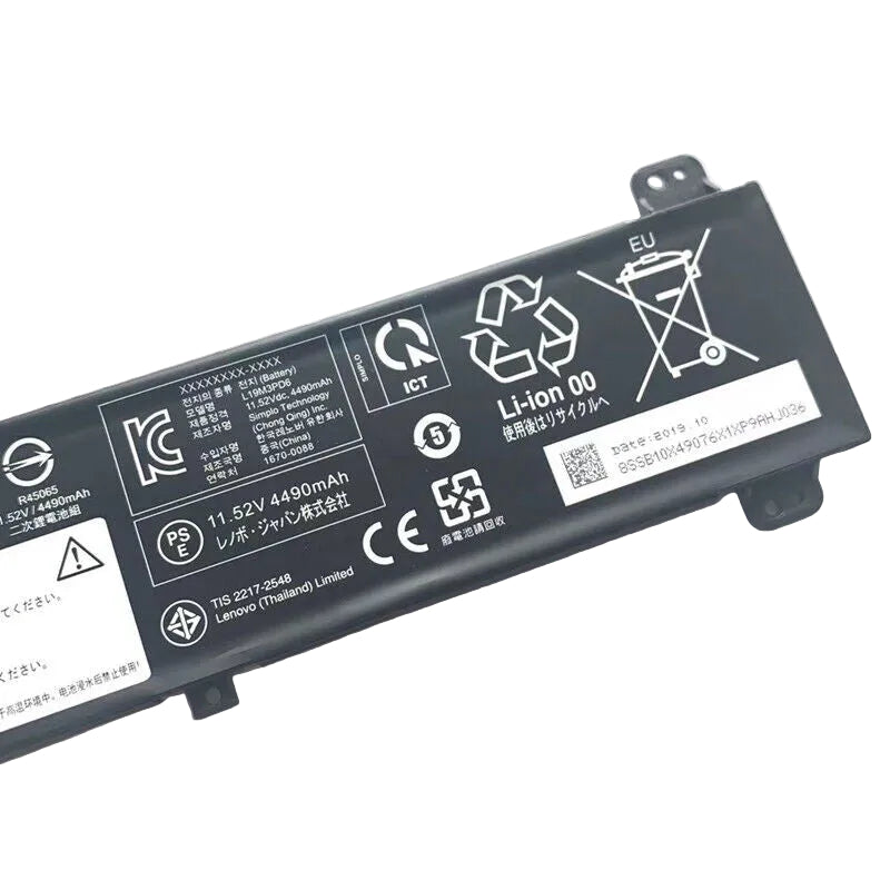 New Genuine Battery Pack for Lenovo IdeaPad Flex 5-14ALC05 82HU 5-14ARE05 82DF 81X2 5-14IIL05 81WS 81X1 5-14ITL05 82HS 82LT 5-14ALC05 5-15ALC05 82HV 5-15IIL05 81X3 5-15ITL05 82HT L19C3PD6 L19D3PD6 L19L3PD6 L19M3PD6 Original 52.5Wh 11.52V