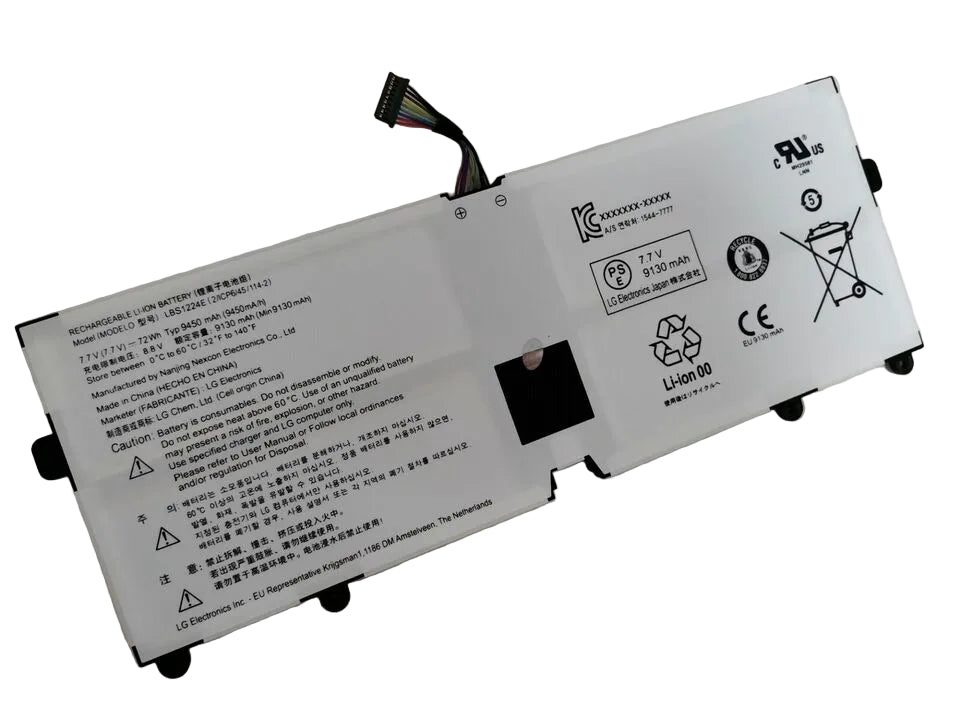 New Genuine Battery Pack for LG Gram 2018 13Z970 13Z975 13Z980 14Z970 14Z980 15Z970 15Z975 15Z980 15ZD975 LBS1223E LBS1224E Original 72Wh 7.7V