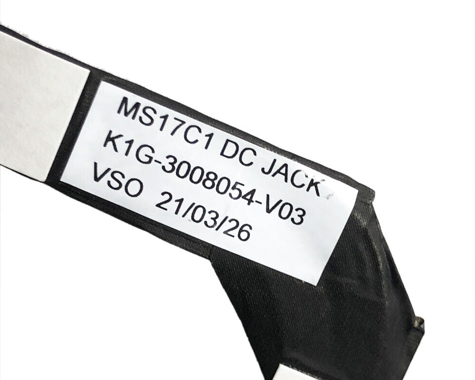 MSI DC Power Jack Cable for GE73 GE73VR GL73 GL75 GP73 K1G-3008054-V03