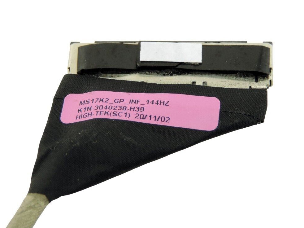 New Laptop LCD LED LVDS EDP Display Video Screen Flex Cable for MSI GE76 Dragon Tiamat Raider 10UE 10UG 10UH GP76 Tank 2 MS17K1 MS17K2 MS17K4 MS-17K1 MS-17K2 MS-17K4 K1N-3040295-H39 K1N-3040238-H58 K1N-3040238-H39 144Hz 40-Pin