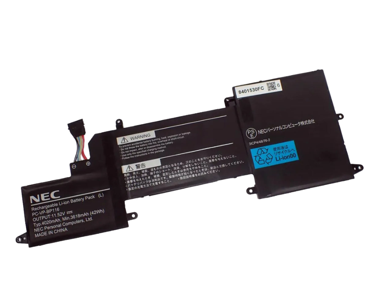 New Genuine Laptop Battery Pack for NEC Lavie Direct Hybrid Zero HZ550 4ICP4/48/76 4ICP4/48/78 PC-VP-BP116 PC-VP-BP115 Original 42Wh 11.52V