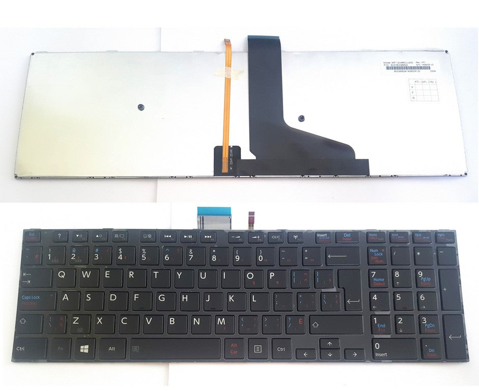 Toshiba 6037B0096824 New Keyboard English/French EN/FR Canadian Bilingual Backlit Satellite C75-A C75D-A C75T-A C75DT-A MP-12W86CUJ930 9Z.N7UBV.M2M