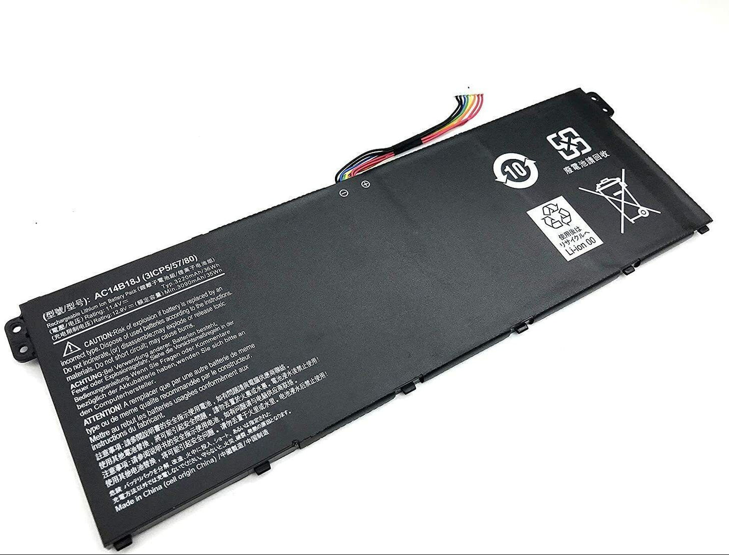 New Genuine Laptop Battery Pack for Acer Aspire E3-111 V3-111 V3-111P V5-122 V5-122P V5-132 V5-132P Chromebook 13 CB5-311 TravelMate B115-M B115-MP AC14B18J AC14B13J AC14B8K AC14B7K KT.00403.016 KT.00403.024 KT.00403.032 KT.0040G.004 KT.0040G.006 Original 3-Cell 36Wh 11.4V
