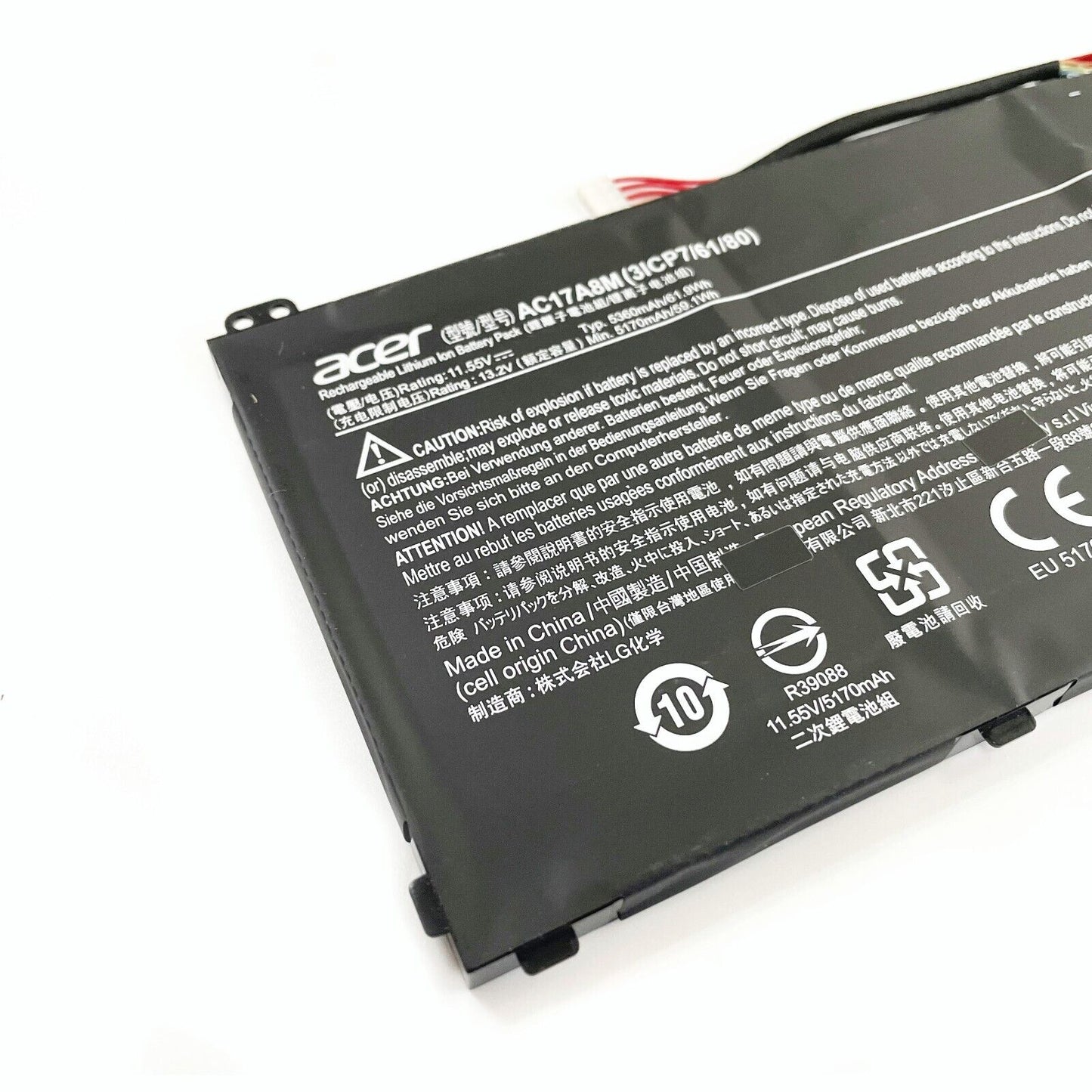 Acer AC17A8M Battery TravelMate X314-51-M X314-51-MG X3310-M X3410-MG 3ICP7/61/80 KT.0030G.018
