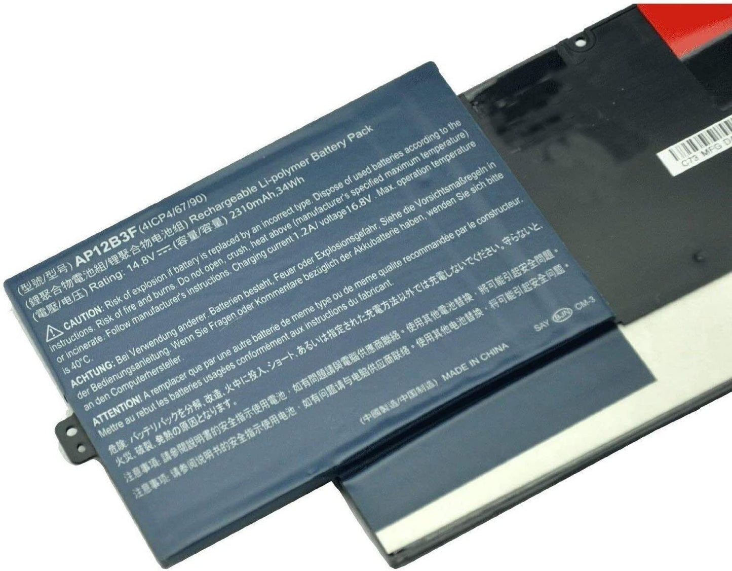 Acer AP12B3F New Genuine Battery Pack 34Wh Aspire S5 Ultrabook S5-391 AICP4/67/90 BT.00403.022