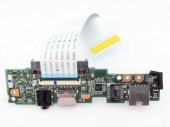 Laptop USB ENET Ethernet Port Jack Connector Audio Power Button Board for ASUS Eee PC 1001PXD 69NA2YB10B01-01 60-OA2YIO1000-B01 60-OA2YI01000-B01 Used