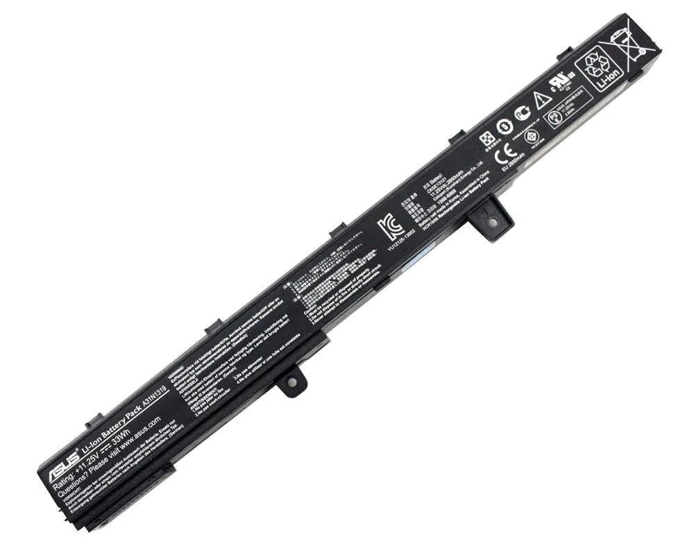 New Genuine Laptop Battery Pack for ASUS A41 D550 D550C D550CA D550M D550MA D550MAV F451C F551M F551MAV X451 X451C X451CA X451M X451MA X551 X551C X551CA X551M X551MA A31N1319 A31LJ91 A14N1308 D550MA-DS01 X45LI9C 0B110-00250100 0B110-00250600 0B110-00250700 0B110-00250800 Original 4-Cell 33Wh