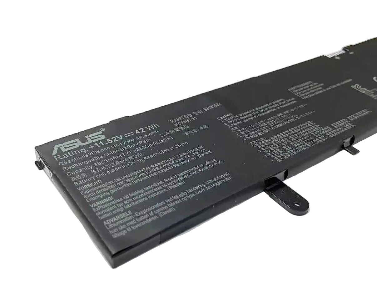 ASUS Laptop Battery Pack for VivoBook 14 X405 X405U X405UA X405UQ X405UR X405UR-3B S4000 S4000U S4100U S4100UQ ZenBook X405 X405U B31N1632 0B200-02540000 0B200-02540300 New Genuine Original 3-Cell 42Wh 11.52V