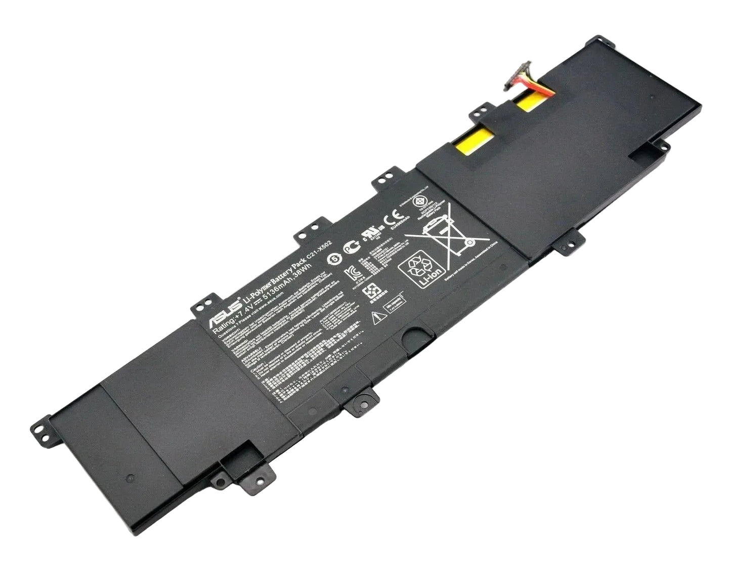 New Genuine Laptop Battery Pack for ASUS PU500 PU500C PU500CA VivoBook P500CA S500 S500C S500CA V500C V500CA X502 X502C X502CA C31-X502 0B200-00320300M C21-X502 Original 4-Cell 44Wh 11.1V