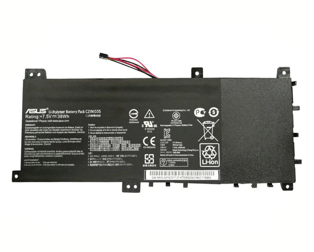 New Genuine Laptop Battery Pack for ASUS VivoBook S541 S451L S451LA S451LB S451LN V451 V451L 0B200-00530100 C21N1335 Original 4-Cell 38Wh 7.5V