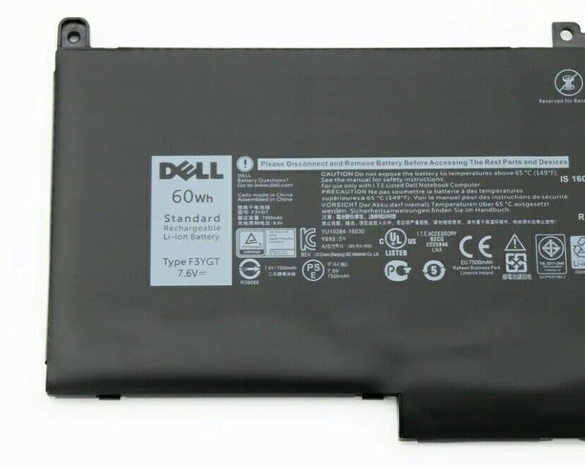 New Genuine Laptop Battery Pack for Dell Latitude 3150 3160 12 5270 E5270 E5570 14 5470 E5470 15 5570 Precision 15 3510 M3510 7V69Y 0535NC 079VRK 08V5GX 0GMT4T 0HK6DV 0TXF9M Original 4-Cell 60Wh/62Wh (Not 51Wh) 7.6V 535NC 79VRK 8V5GX GMT4T HK6DV TXF9M