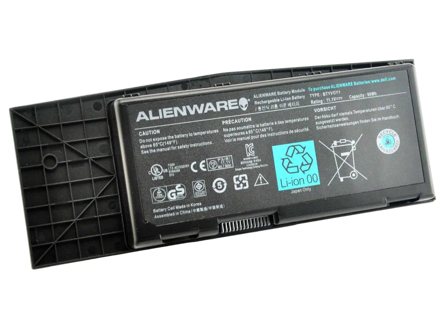 New Genuine Laptop Battery Pack for Dell Alienware 17X R3 R4 17xR3 17xR4 Only 7XC9N 05WP5W 0C0C5M 318-0397 BTYV0Y1 Original 9-Cell 90Wh 11.1V 07XC9N 5WP5W C0C5M